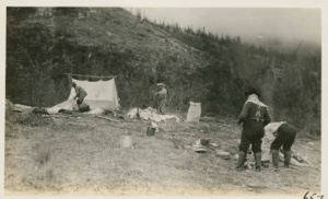Image of Frank Hinkley's party in woods